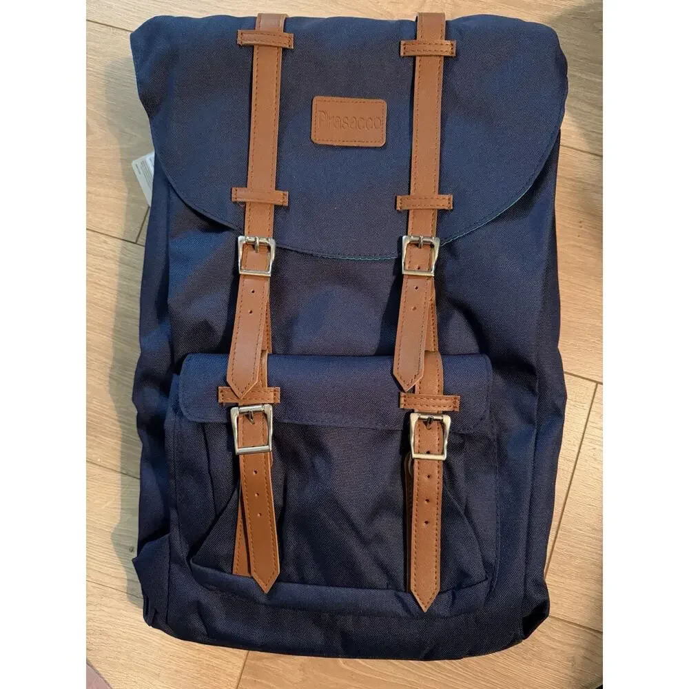 Prasacco Laptop Backpack 15.6 USB Travel School Work Blue NEW